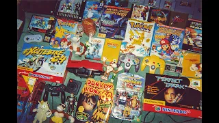 1990s rare Nintendo collection photos 4K- promo items, toys, CDs, video game magazines NES SNES N64