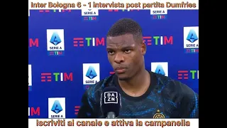 Inter Bologna 6 - 1 intervista Denzel Dumfries post partita