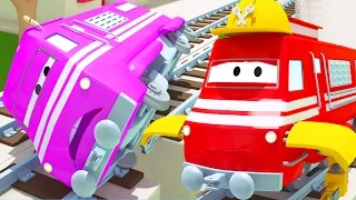 Troy der Zug und Die Rettung Der Rennwagen Tyler in Car City | Auto & Lastwagen Cartoons für Kinder