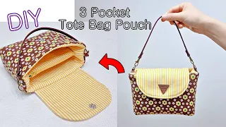 DIY Three-pocket Tote Bag Pouch 세 개의 포켓 토트백 파우치