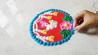 Ganesh chaturthi special rangoli. गणेश चतुर्थी स्पेशल रांगोळी. उद्याच काढा गणेश चतुर्थी सोपी रांगोळी