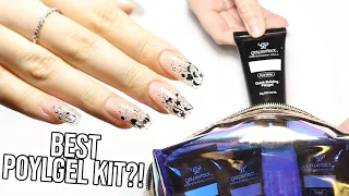 Complete Polygel Nail Kit TUTORIAL 💅 Cute Silver Glitter