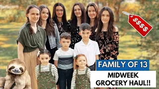 Shopping with 6 KIDS: Midweek GROCERY Haul for My FAMILY of 13 ❤️🌿