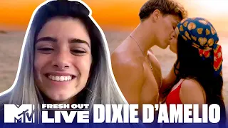 Dixie D’Amelio on “Be Happy” Music Video & Awkward Noah Beck Kiss | #MTVFreshOut