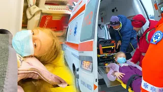 🚑 Melissa la spital cu ambulanța ⛷️🤕 s-a accidentat la picior pe pârtia de ski