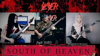 Slayer - South of Heaven [Elena - Mel - Samir] [Guitar & bass Cover]