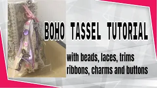 decorative BOHO TASSEL TUTORIAL. Let's make a SPINE JEWEL DANGLE  !