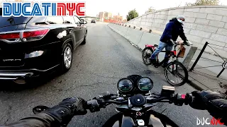 SPICY but CALM - MF DOOM on BQE - quick blast to Da 'burg with Ducati NYC Vlog's Monster v1407