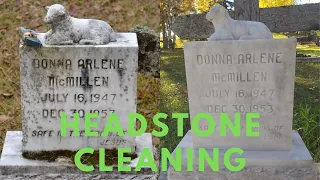 HOW TO CLEAN A MARBLE HEADSTONE USING D/2 Biological Solution