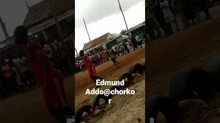 Edmund Addo spotted playing six aside football in his locality