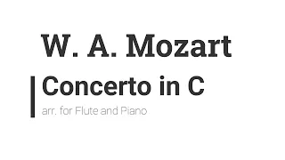 Mozart Concerto for flute and Harp KV.299, arr. for flute and piano, Piano accompaniment