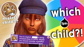 we have to ABANDON ONE OF OUR KIDS?!?! || Sims 4 Spin Wheel Challenge #12