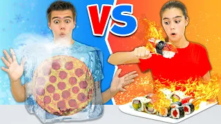 HOT VS COLD FOOD FOR 24 HOURS! The last one to stop eating wins!