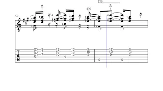 Triste ( A. C. Jobim ) - chitarra tutorial score