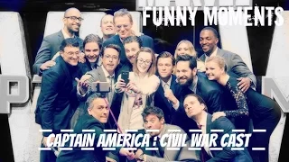 Captain America : Civil War Cast Funny Moments Part 1