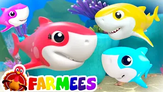 The Laughing Baby Shark Song | Baby Shark Remix | Farmees Nursery Rhymes and Baby Songs