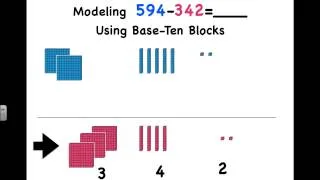 Subtracting 3-Digit Numbers Using Base Ten Blocks