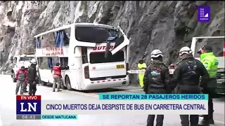 Trágico accidente en la carretera Central deja al menos cinco muertos