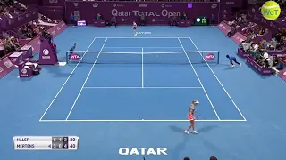 Mertens def Halep for Qatar title (2019)