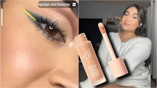 Probando la nueva Base de ELF Halo Glow + Maquillaje otoñal 🍂✨ Fácil