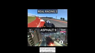 Real Racing 3 vs Asphalt 9 Gameplay Comparison #shorts