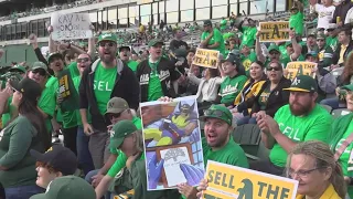 A's fans come out en masse for reverse boycott and tell owner John Fisher to sell