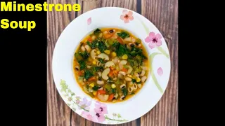 Minestrone Soup Recipe, Italian Vegetable and Pasta Soup Recipe, Healthy Soup Recipe