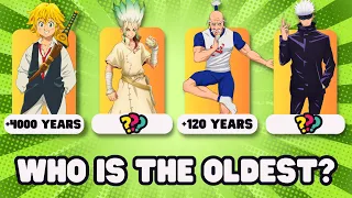 Guess The Oldest Anime Character | Anime Age Quiz