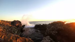 Reverse Slow Motion Waves and Rocks (GoPro 4k)