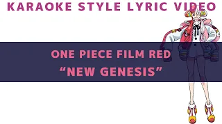 ONE PIECE FILM RED  "NEW GENESIS" (KARAOKE STYLE LYRIC VIDEO)