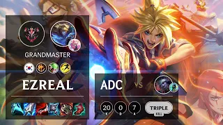 Ezreal ADC vs Tristana - KR Grandmaster Patch 11.7