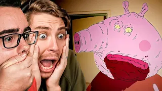 My FRIEND Reacting to PEPPA PIG NIGHTMARE!