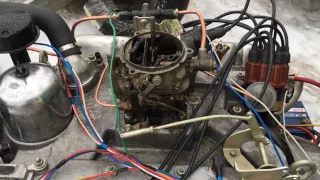 Volga GAZ 2424 engine first start