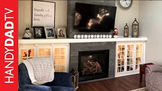 DIY Fireplace Installation - Mantle and Built-ins