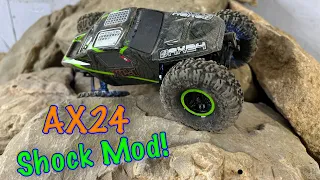 Axial AX24 Best Cheap/Free Shock mod! Less bounce & more performance!