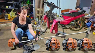 Genius girl Repairs and restores machines to help villagers/blacksmith girl