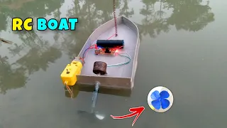 RC BOAT || HOW TO MAKE REMOTE CONTROL BOAT AT HOME || DIY RC BOAT