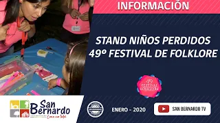 Stand OPD niños perdidos en 49º Festival del folklore de San Bernardo