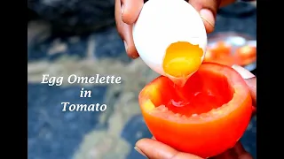 5 Min Quick & Easy Breakfast Recipe| Unique Omelette in Tomato| Egg Breakfast Idea| Chulha Chauki