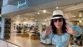 Shopping at the amazing Luxury Harrods store at Gatwick London