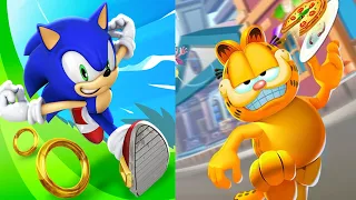 Sonic Dash VS Garfield Rush Android Gameplay