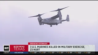 3 U.S. Marines killed, 23 injured in military exercise