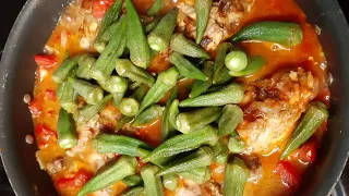 how to make okra stew | delicious persian okra stew with chicken | خورشت بامیه با مرغ