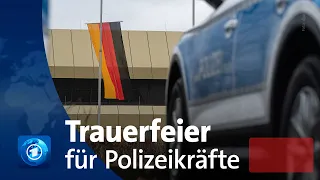 Schweigeminute und Trauerfeier für erschossene Polizisten