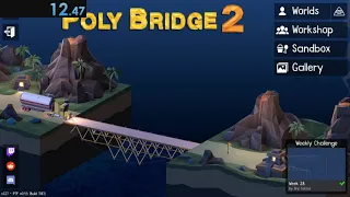 Poly Bridge 2 Tutorial Speedrun in 12.60 seconds