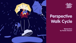 Perspective Walk cycle Hand drawn animation by Teodor Hristov