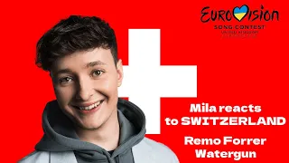 SWITZERLAND Eurovision 2023 Reaction: Remo Forrer – Watergun || Mila Reacts to Eurovision