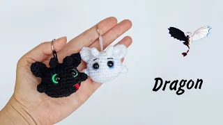 🔥 Super easy 🔥 How to crochet a keychain - DRAGON crochet in 30 min. Symbol of 2024