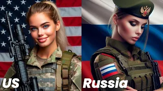 Asking AI to create female soldier for each country