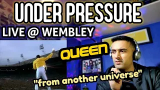 OUT OF THIS WORLD!!! - Under Pressure LIVE at Wembley (QUEEN) 1st time reaction.